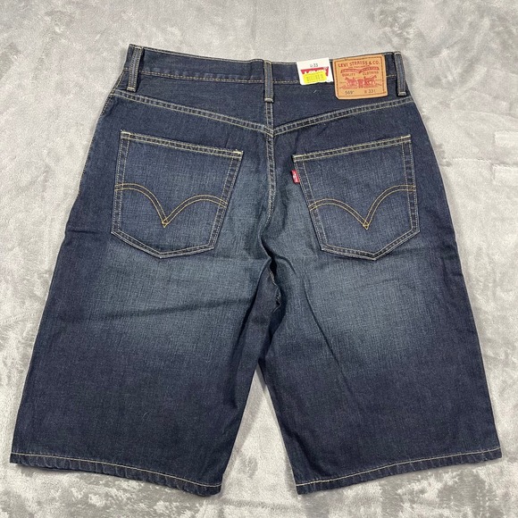 Levi's 569 Loose Straight Dark Wash Denim Shorts Men's Size 33 New - Picture 8 of 9